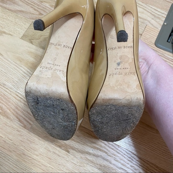 Kate Spade Tan Stiletto Heels 6B Made in Italy - Picture 6 of 8